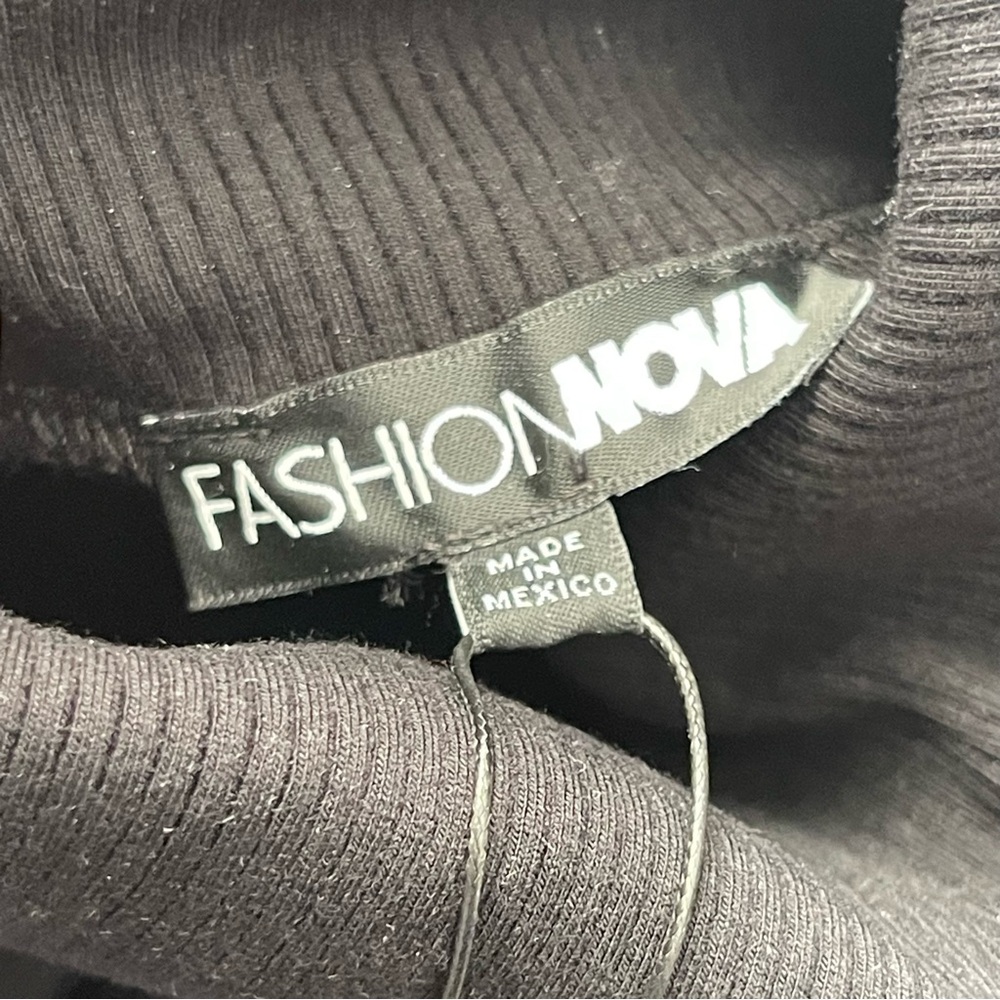 FASHION NOVA | Black Oliva Snatched Turtleneck Bodysuit Sz M - Picture 8 of 10